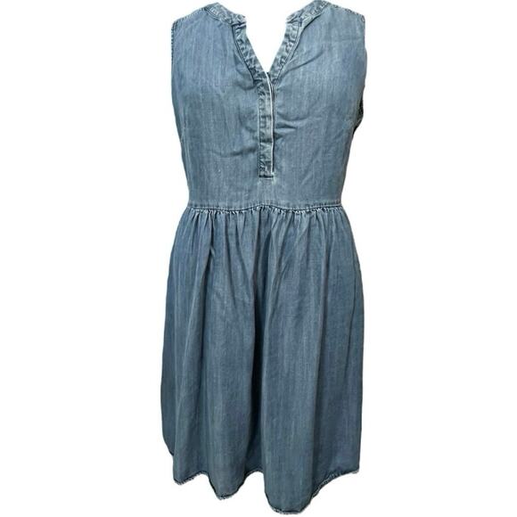 Denim Sleeveless Dress - Picture 1 of 9